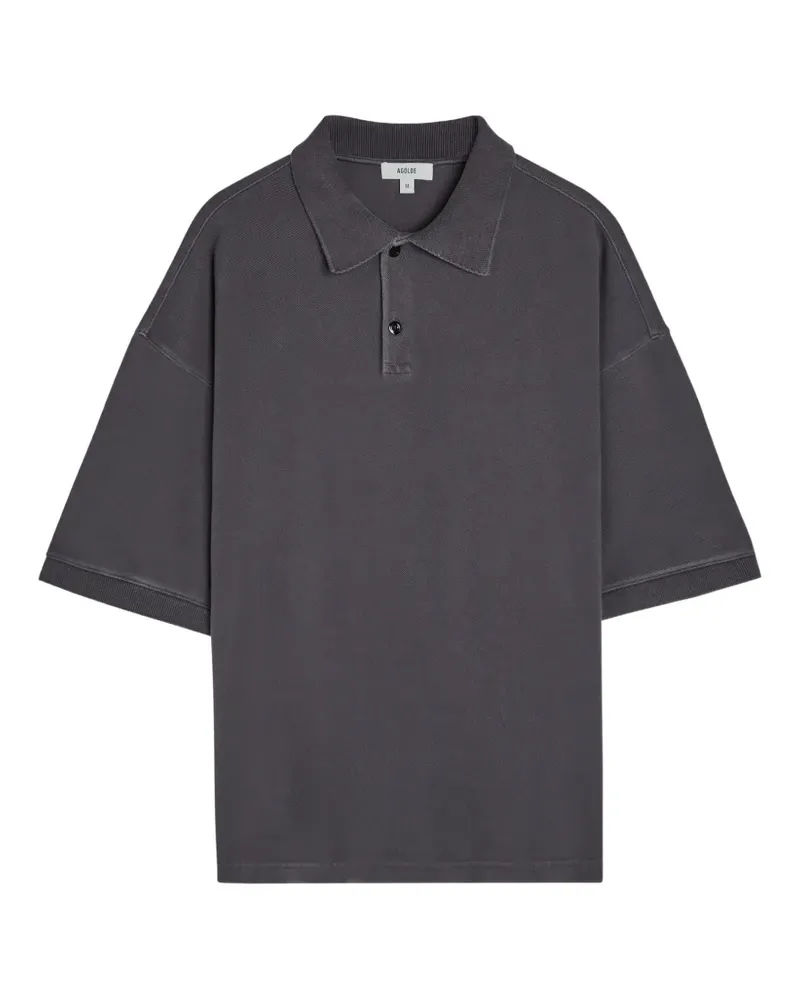 AGOLDE Curren short-sleeve polo shirt - Grau Grau