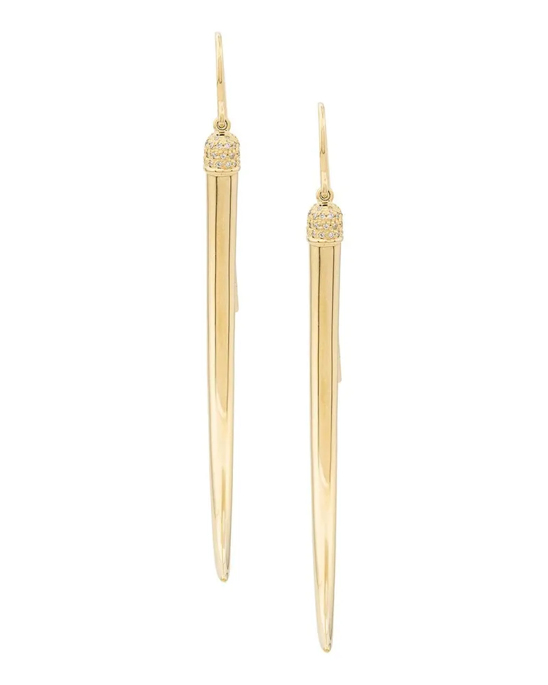 Shaun Leane Lange 'No.1' Ohrringe mit Diamanten - Gold Gold