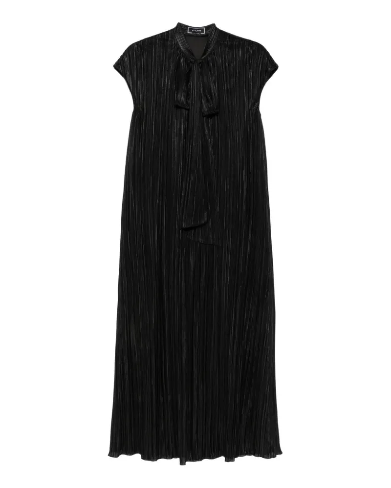 STYLAND pleated maxi dress - Schwarz Schwarz