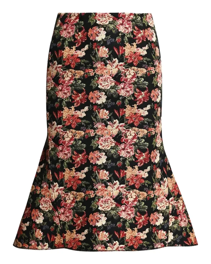 Essentiel Kochet Rock aus Blumen-Jacquard - Schwarz Schwarz