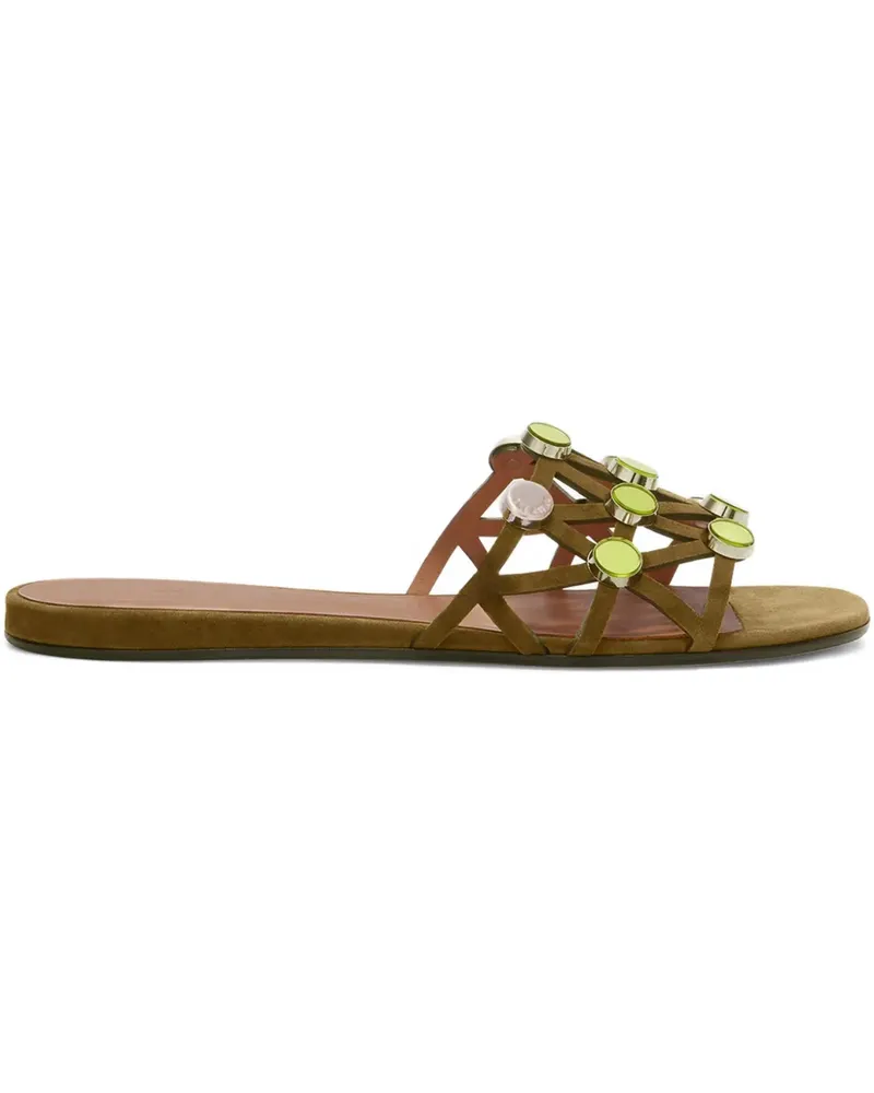 ATTICO Grid embellished sandals - Grün Grün