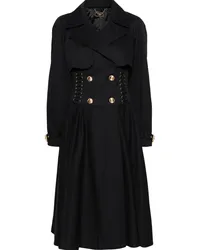 Elisabetta Franchi Trenchcoat mit Corsage Schwarz