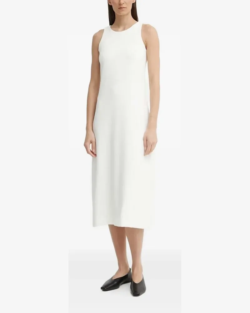 Drykorn Midikleid mit rundem Ausschnitt - Weiß Weiß
