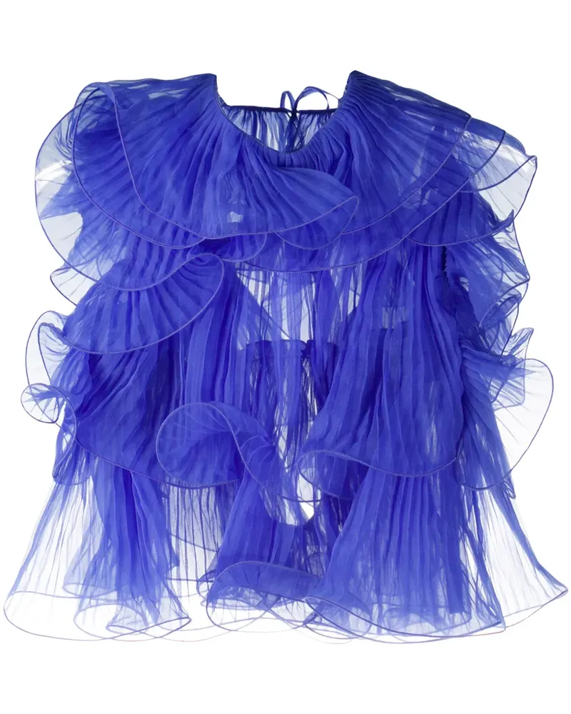 Alberta Ferretti Top mit Falten - Violett Violett