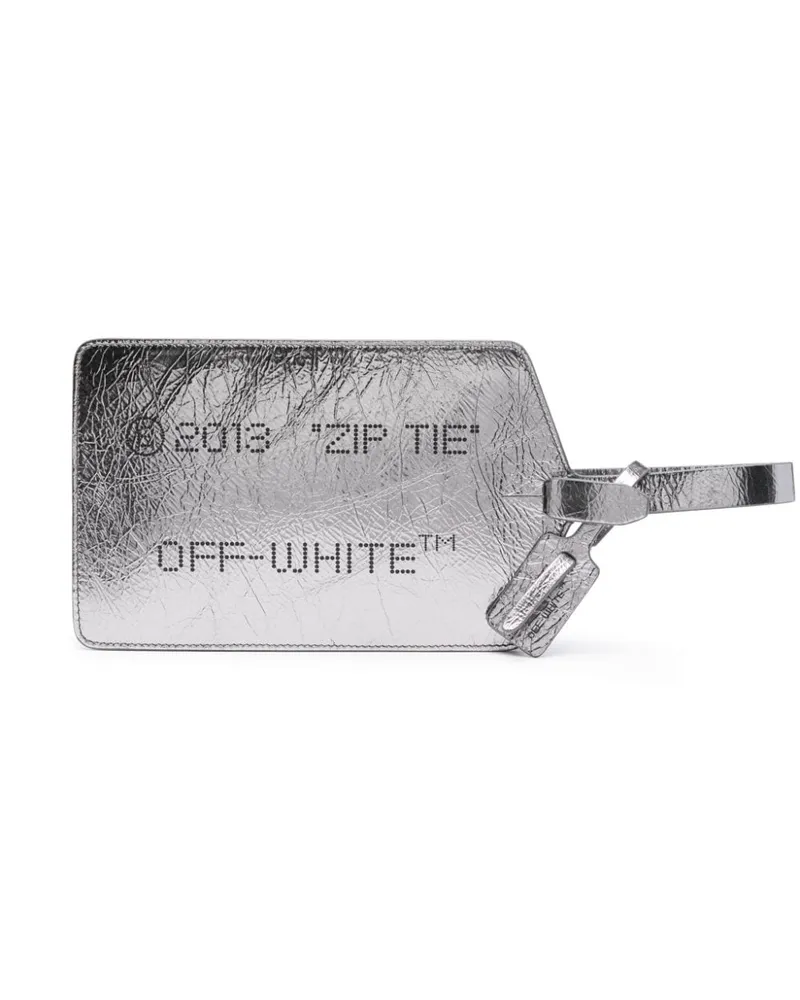 OFF-WHITE Mittelgroße Zip Tie Clutch - Silber Silber