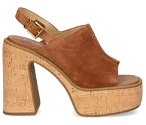 Leia Sandalen mit Plateau - Braun