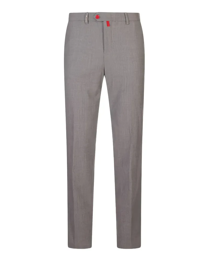 Kiton pressed-crease tailored trousers - Grau Grau