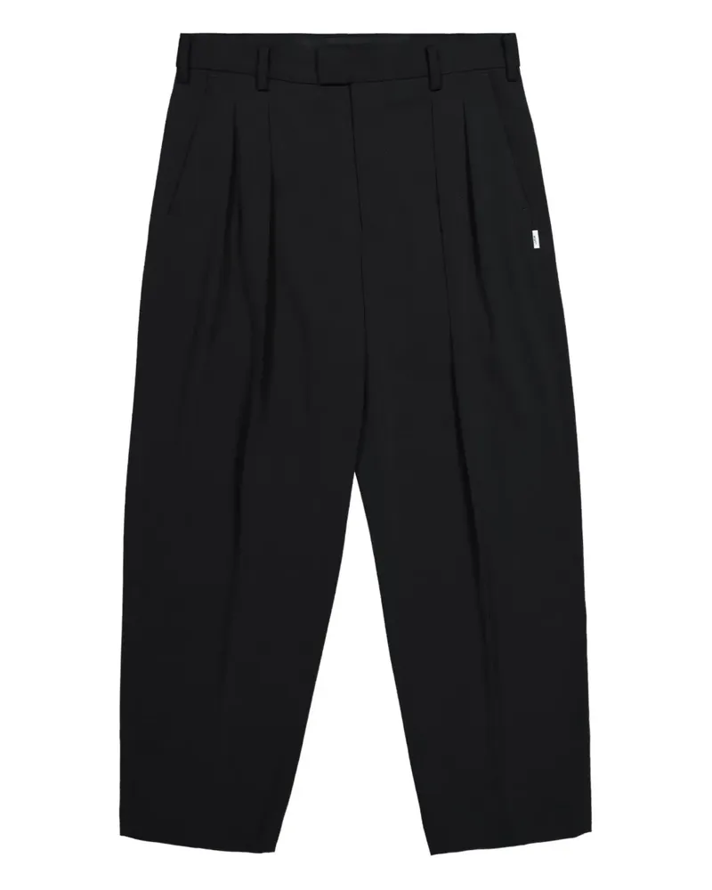 WTAPS Straight-Leg-Hose mit Falten - Schwarz Schwarz
