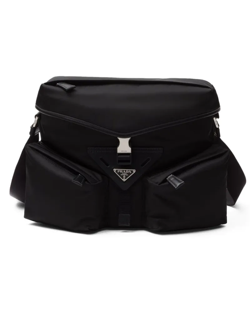 Prada Reisetasche mit Triangel-Logo - Schwarz Schwarz