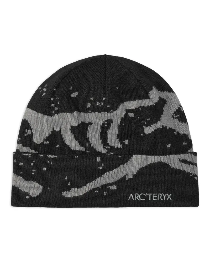 Arc'teryx Grotto Beanie mit Muster - Schwarz Schwarz