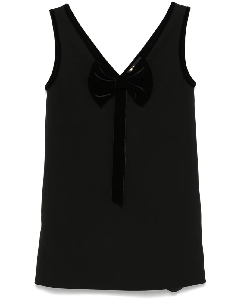 Maje Latzkleid mit Samtkragen - Schwarz Schwarz