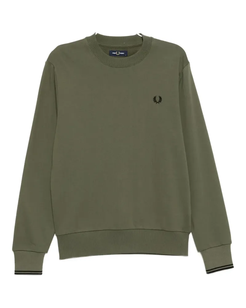 Fred Perry logo-embroidered sweatshirt - Grün Grün