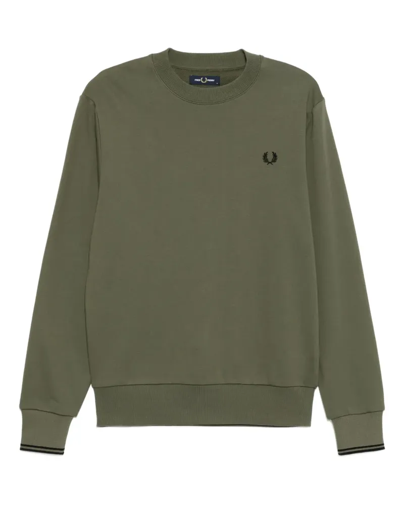 Fred Perry Sweatshirt mit Logo-Stickerei - Grün Grün