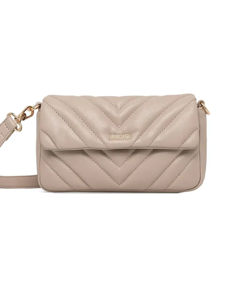Liu Jo chevron-pattern satchel - Nude Nude
