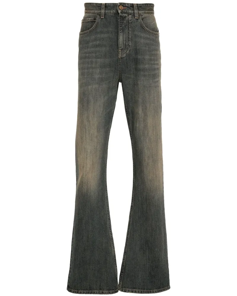 Balenciaga Halbhohe Bootcut-Jeans - Blau Blau