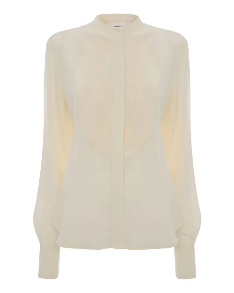 Victoria Beckham bib-detail shirt - Nude Nude