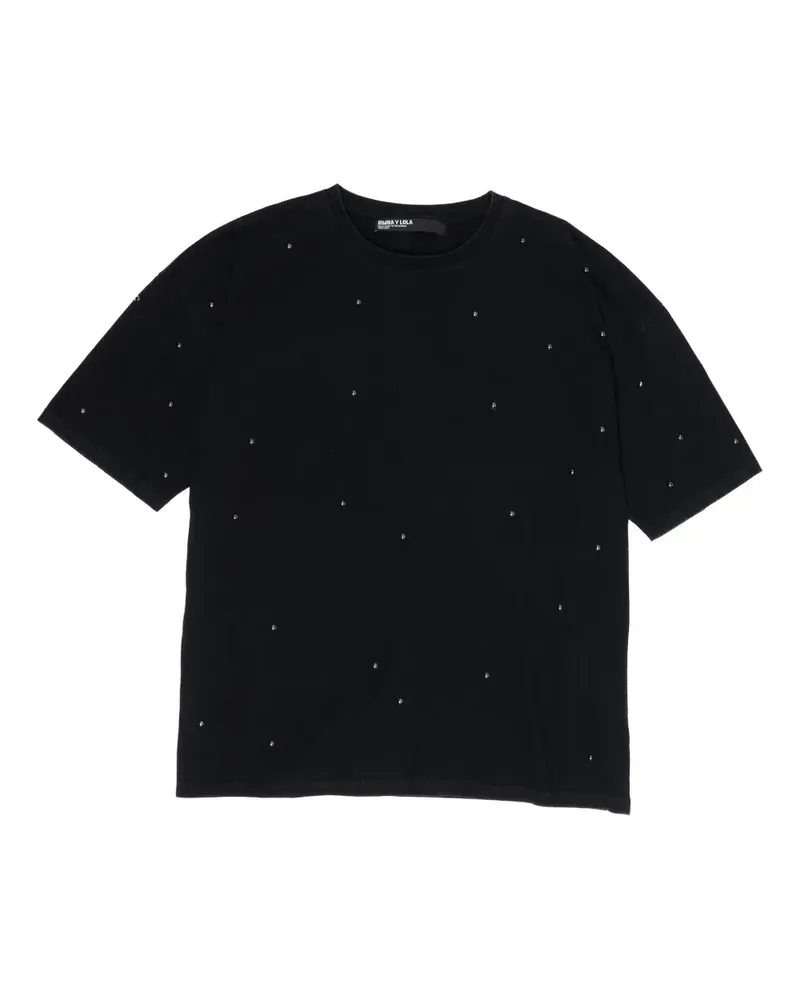 BIMBA Y LOLA T-Shirt mit Nieten - Schwarz Schwarz