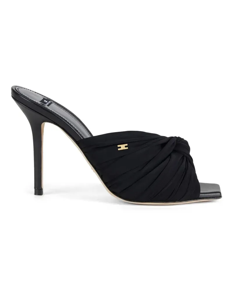Elisabetta Franchi draped crossed strap sandals - Schwarz Schwarz