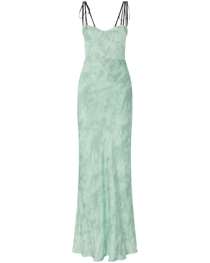 Pinko Maxikleid mit Blumen-Print - Grün Grün
