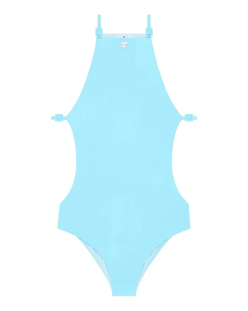 Courrèges Badeanzug mit Cut-Out - Blau Blau