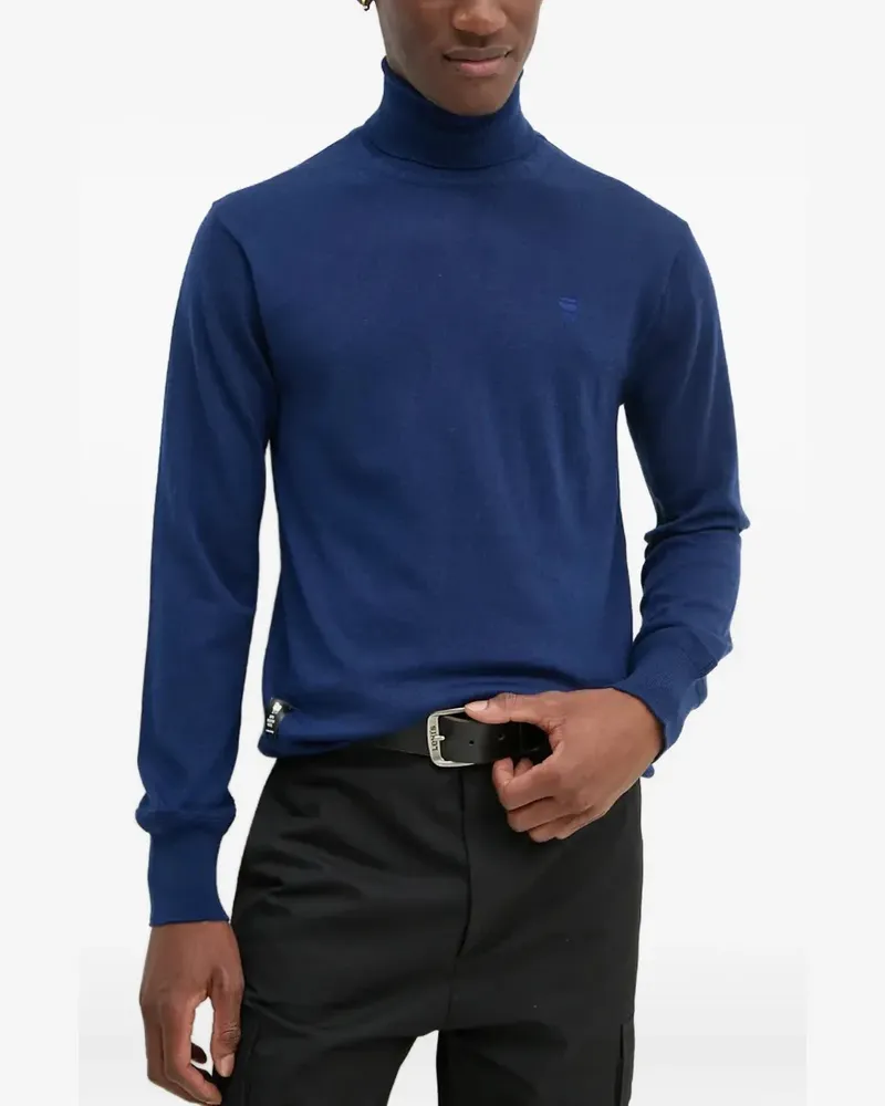 G-STAR RAW Pullover mit Rollkragen - Blau Blau