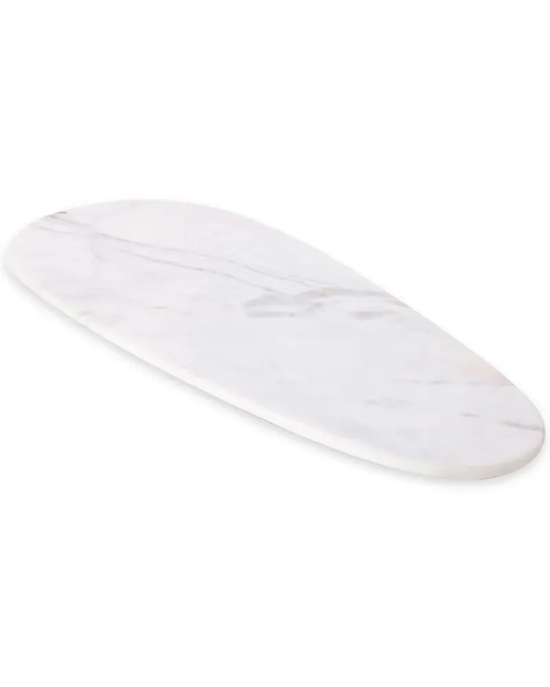 XLBOOM Max Marmor-Schneidebrett (64cm x 27cm) - Weiß Weiß