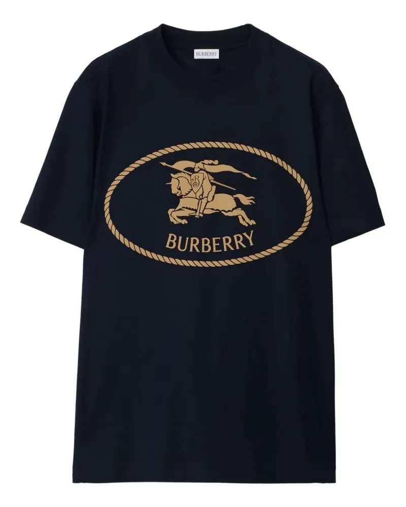 Burberry T-Shirt mit Knight-Stempel - Blau Blau