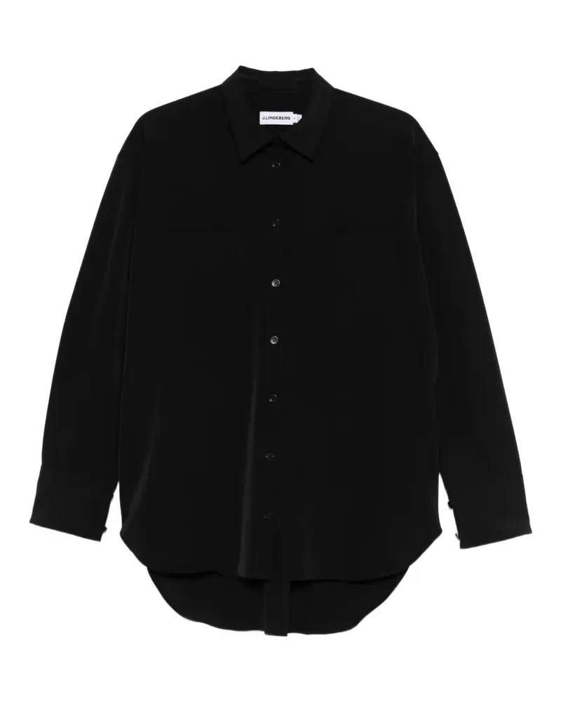 J.Lindeberg Drapiertes Willow Hemd mit Tasche - Schwarz Schwarz