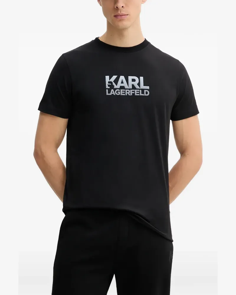 Karl Lagerfeld logo-print T-shirt - Schwarz Schwarz