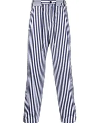 Sacai Gestreifte Straight-Leg-Hose Blau