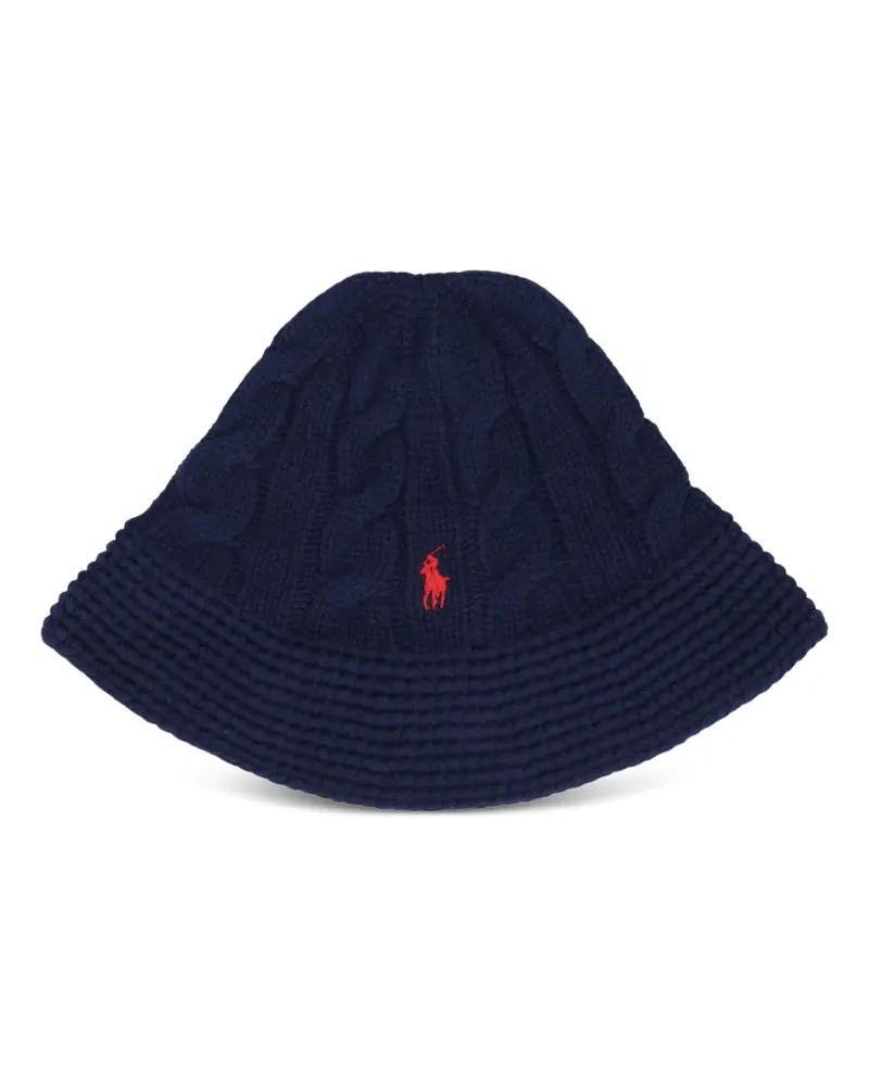 Ralph Lauren Fischerhut mit Zopfmuster - Blau Blau