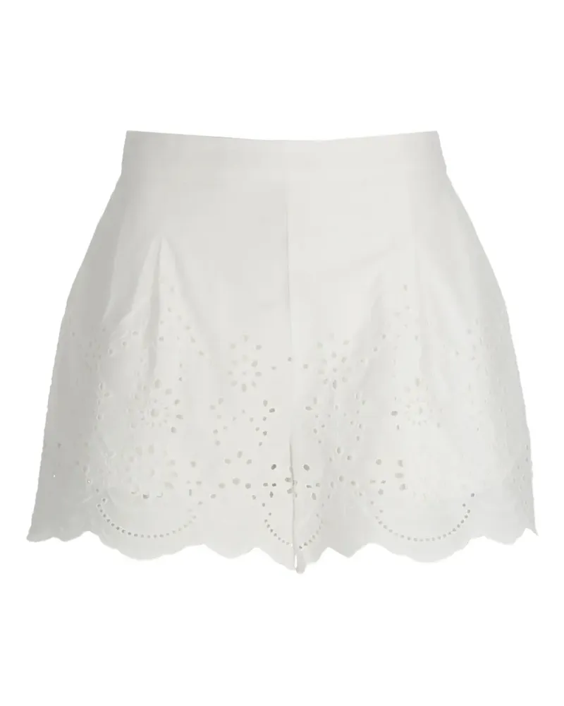 MC2 Saint Barth Amani embroidered cotton shorts - Weiß Weiß