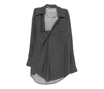 Schulterfreies Minikleid - Grau