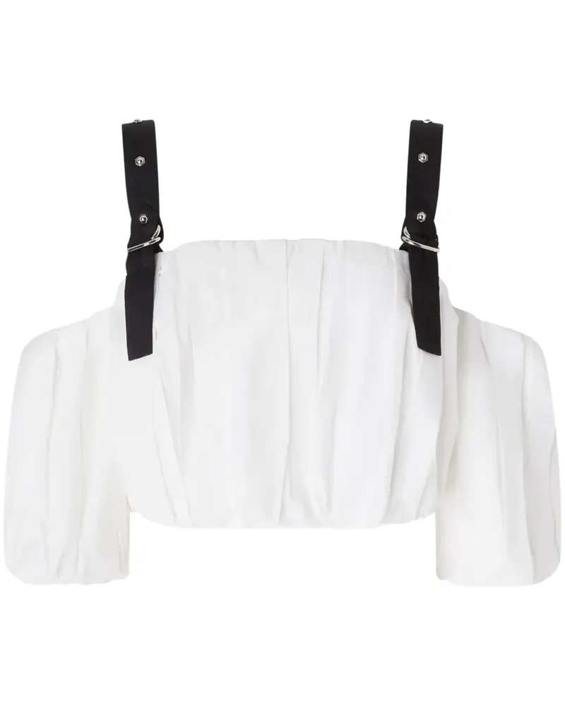 Pinko Verstellbares Cropped-Top - Weiß Weiß