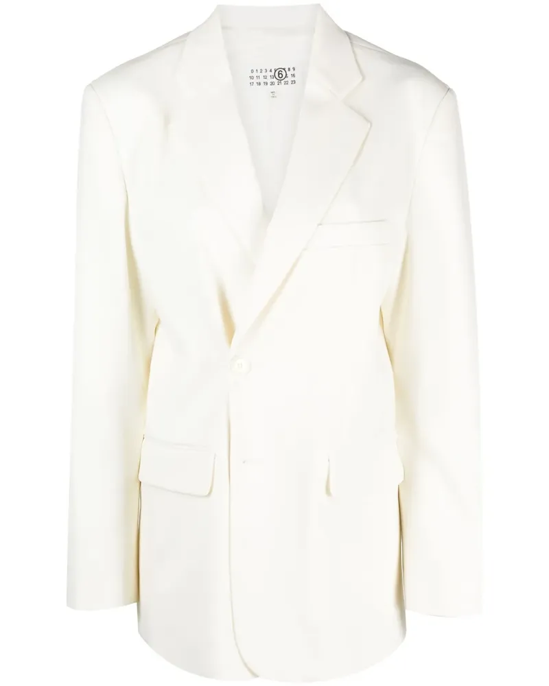 Maison Margiela Asymmetrischer Blazer - Weiß Weiß