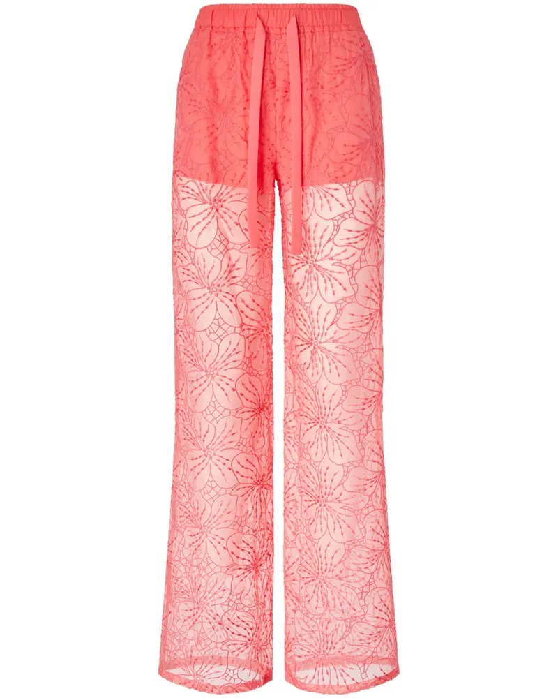 Genny Hose mit Stickerei - Rosa Rosa