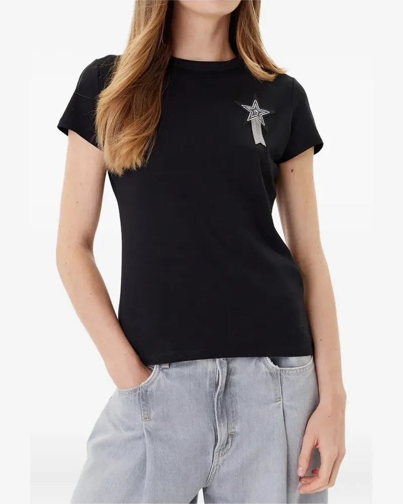 HUGO BOSS T-Shirt mit Sternapplikation - Schwarz Schwarz
