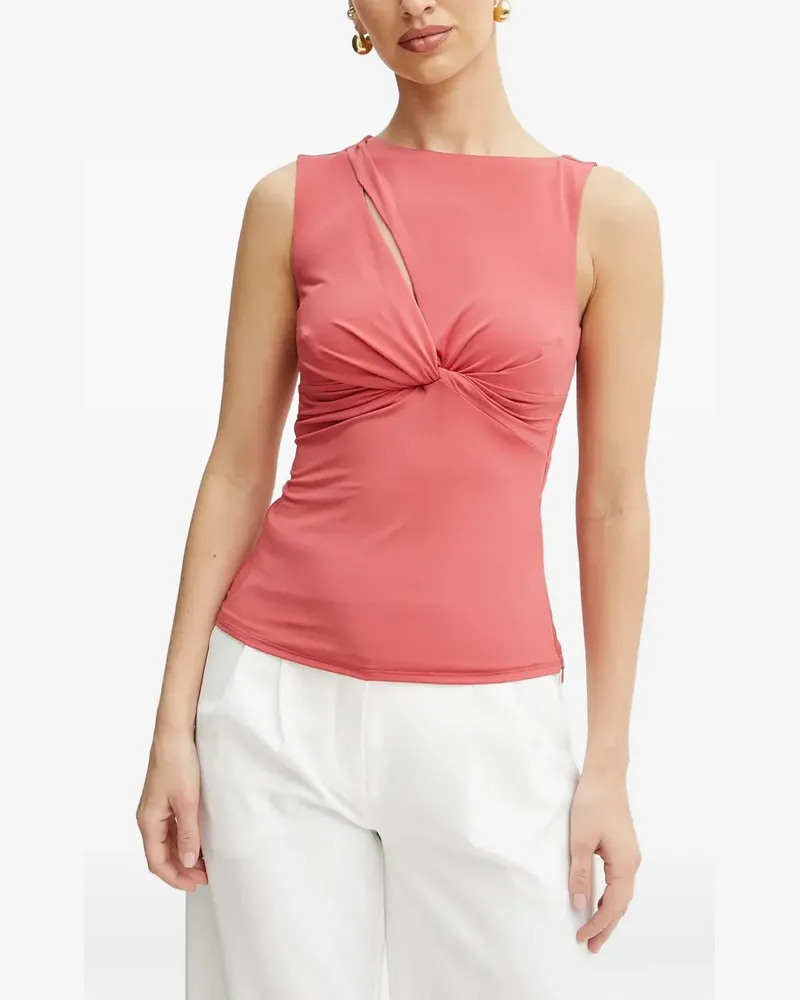MARCIANO Los Angeles cut-out detail knot-detail top - Rosa Rosa