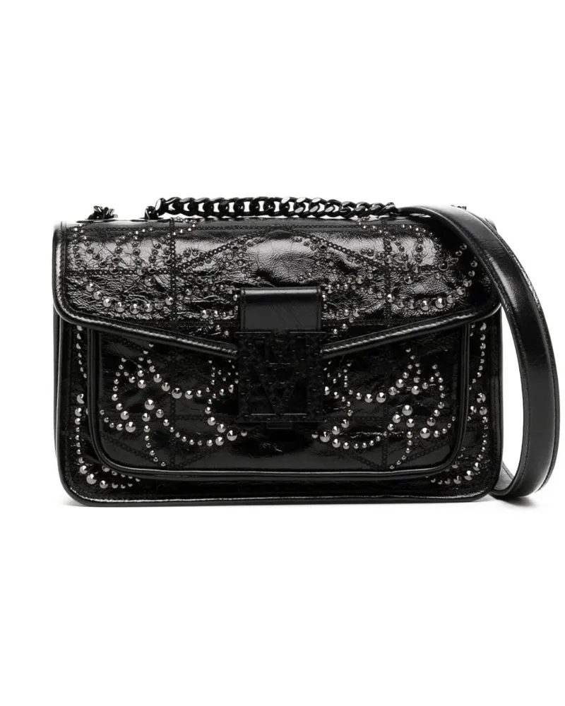MCM Kleine Travia Schultertasche - Schwarz Schwarz