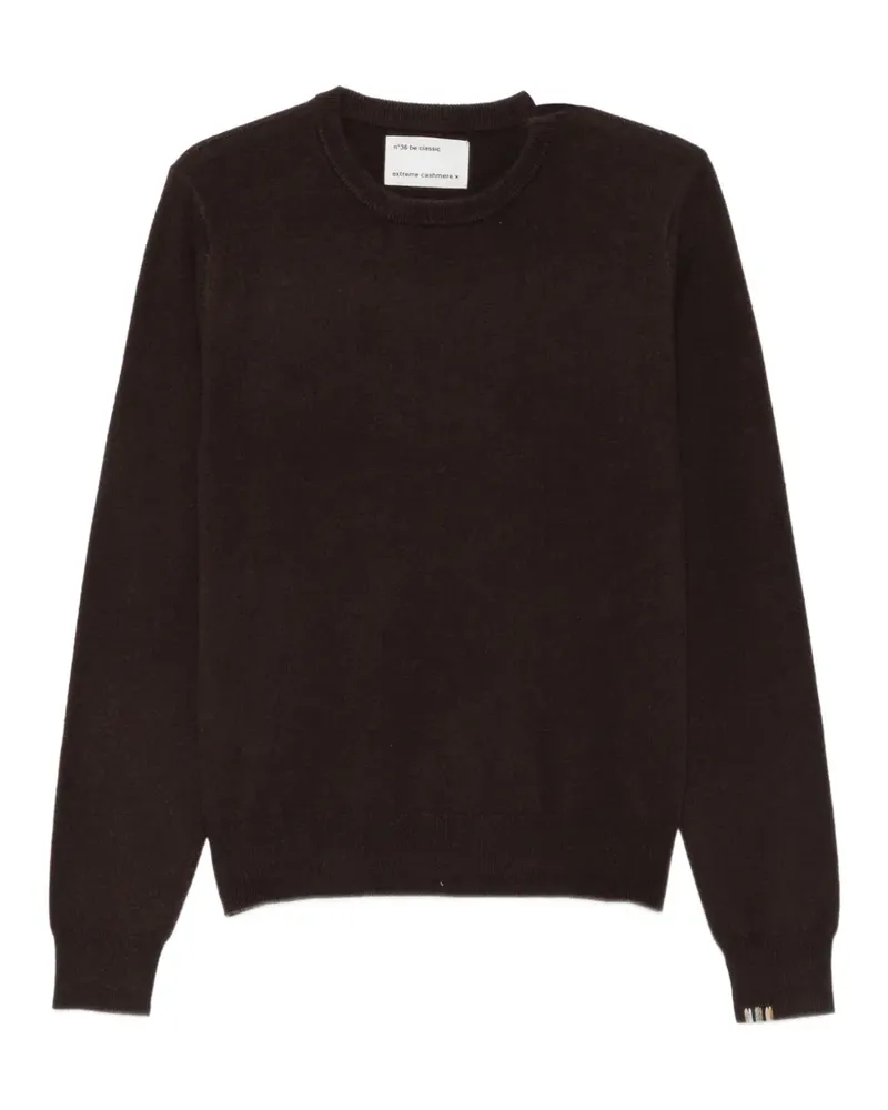 extreme cashmere Be Classic Pullover mit Rundhalsausschnitt - Braun Braun