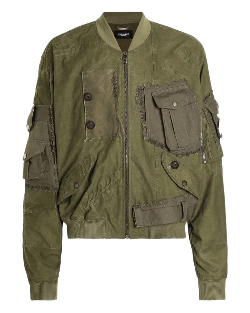 Dolce & Gabbana Bomberjacke mit Taschen - Grün Grün
