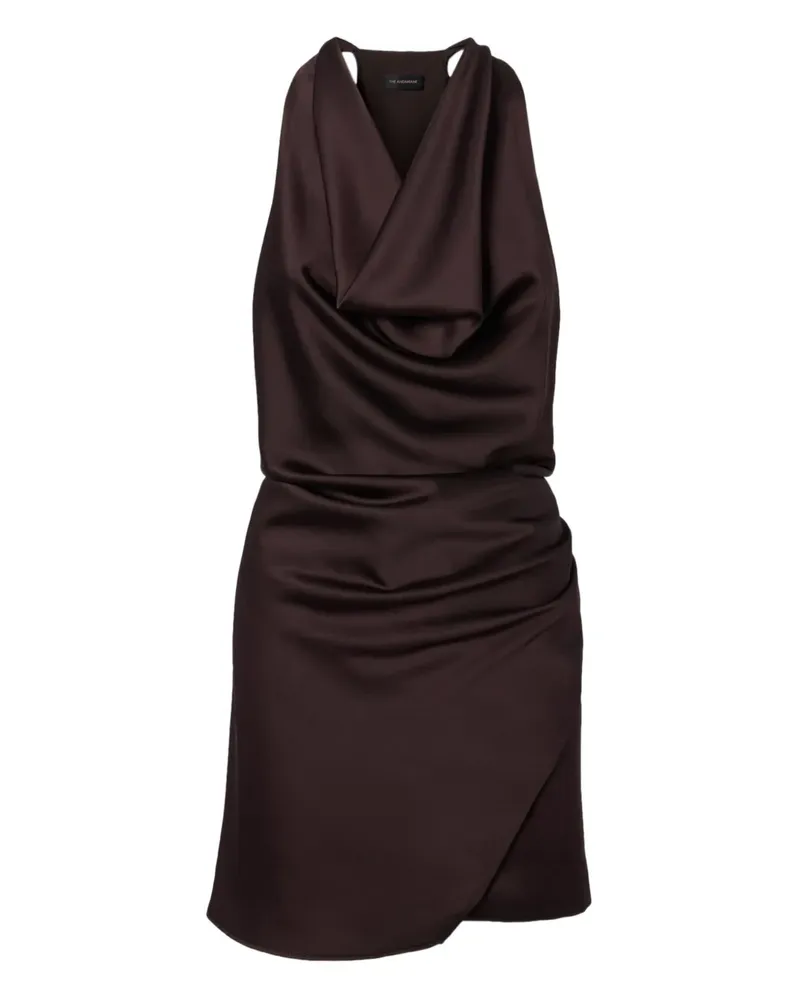 ANDAMANE Minikleid mit Schalkragen - Braun Braun