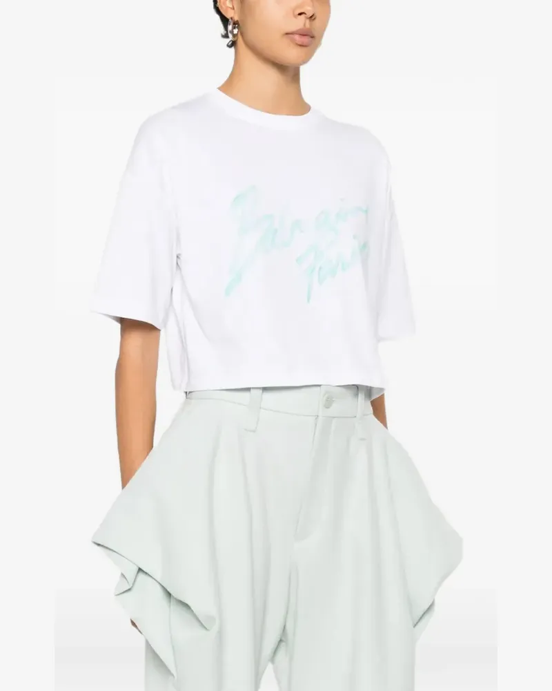 Balmain cropped-lenght T-shirt - Weiß Weiß