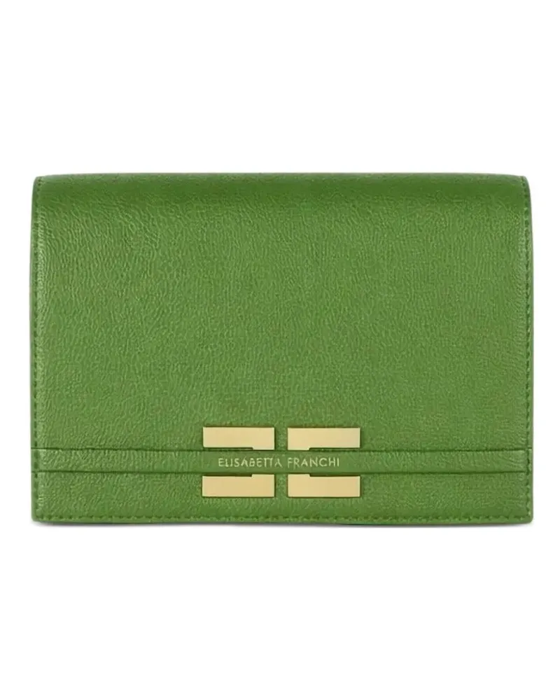 Elisabetta Franchi Schultertasche mit Kettenriemen - Grün Grün