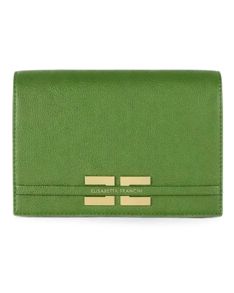 Elisabetta Franchi logo-plaque chain-strap shoulder bag - Grün Grün