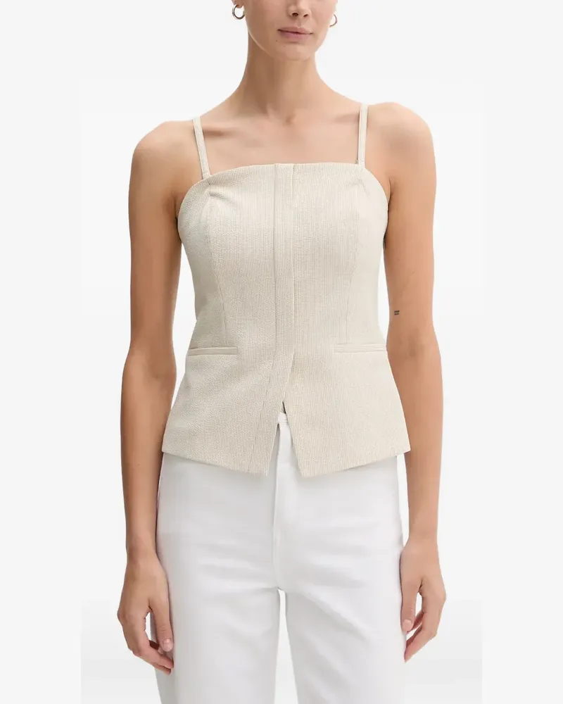 DKNY Top mit eckigem Ausschnitt - Nude Nude