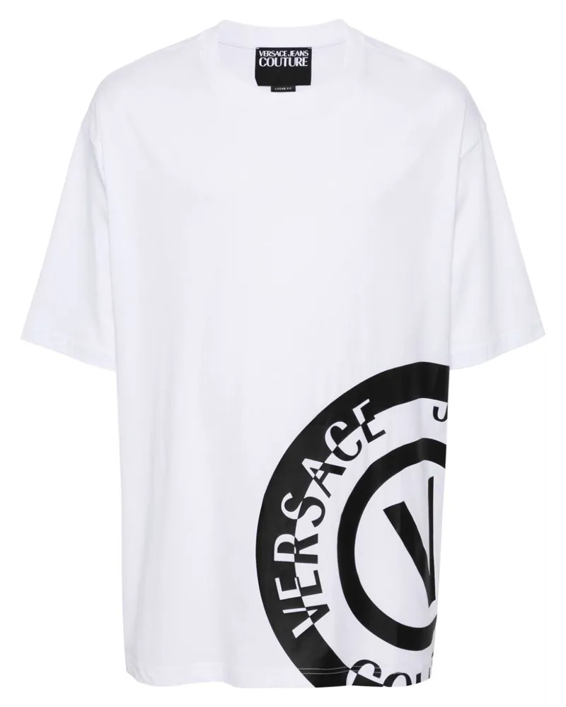 Versace Jeans T-Shirt mit Logo-Print - Weiß Weiß