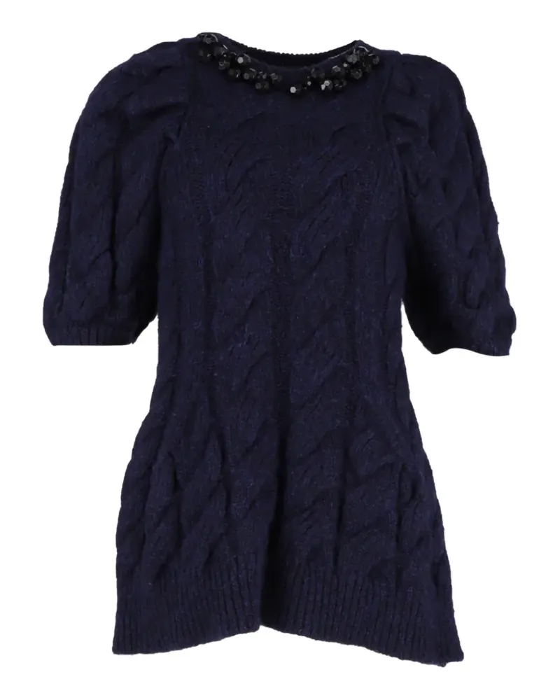 Simone Rocha Kleid mit Zopfmuster - Blau Blau