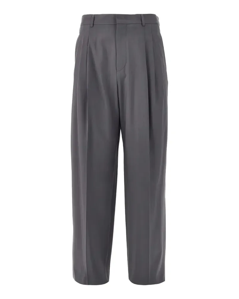 Emporio Armani Hose mit Bundfalten - Grau Grau