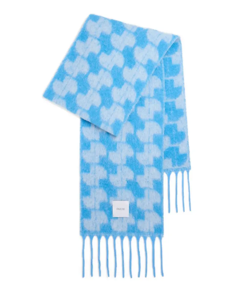 Patou Schal mit geometrischem Muster - Blau Blau